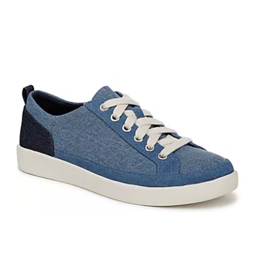 Vionic Winny 2 Light Blue Denim Lace Up Sneakers Womens 8 Arch Support